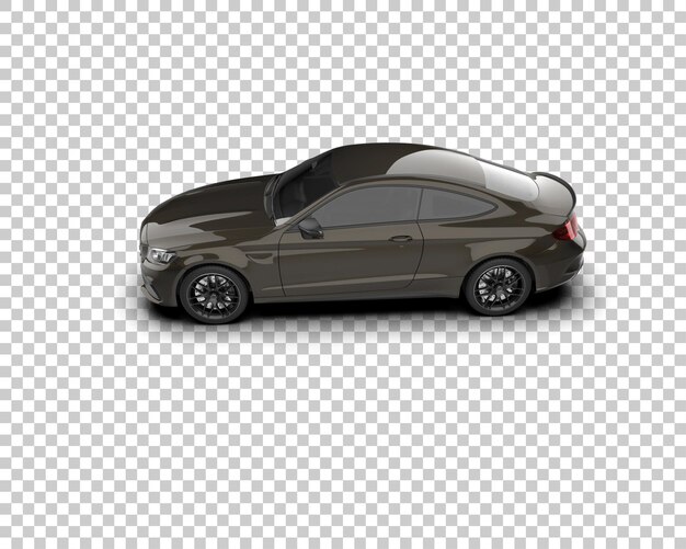 Escena de un coche moderno aislado en el fondo Ilustración de renderización 3D