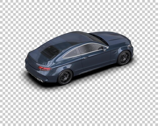 Escena de un coche moderno aislado en el fondo Ilustración de renderización 3D
