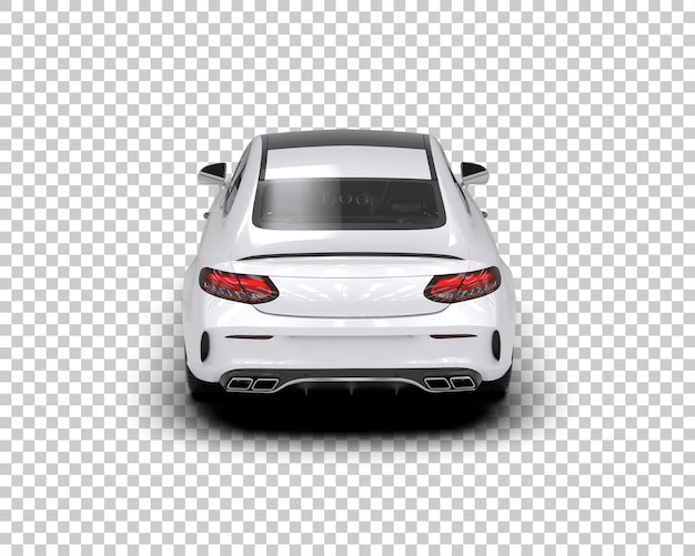 Escena de un coche moderno aislado en el fondo Ilustración de renderización 3D
