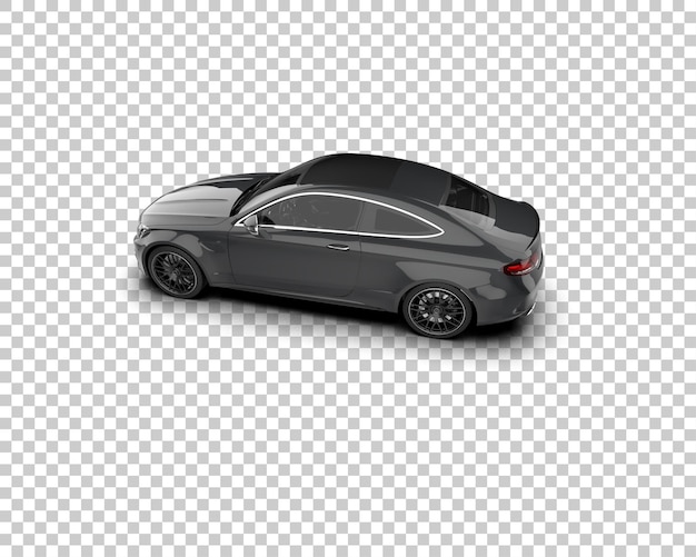 Escena de un coche moderno aislado en el fondo Ilustración de renderización 3D