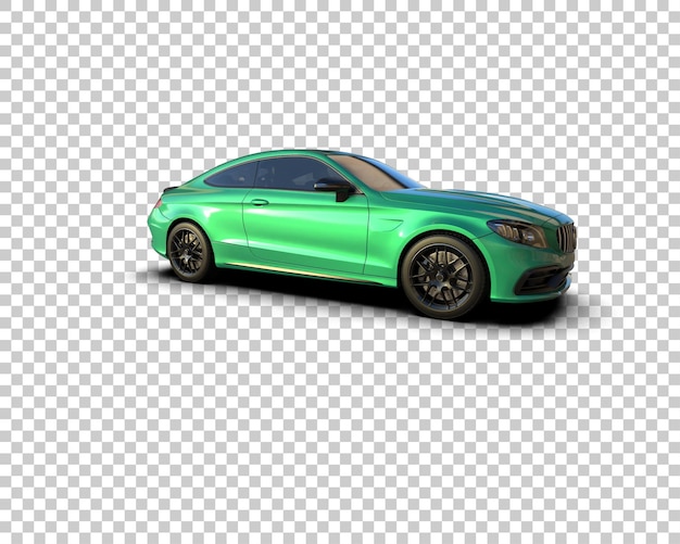 Escena de un coche moderno aislado en el fondo Ilustración de renderización 3D
