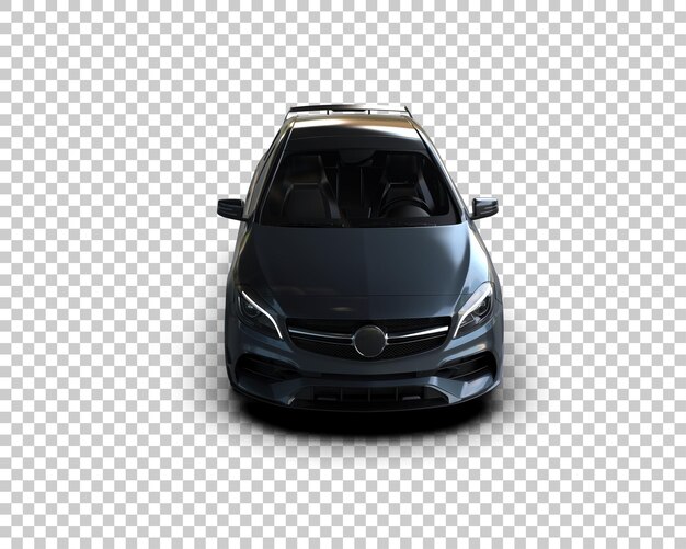 Escena de un coche moderno aislado en el fondo Ilustración de renderización 3D