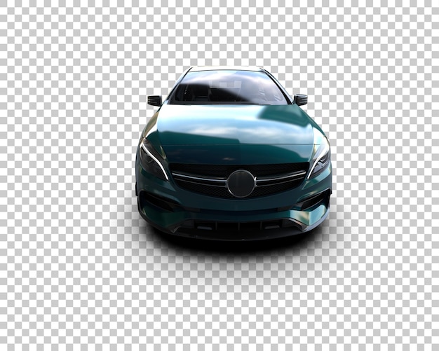 Escena de un coche moderno aislado en el fondo Ilustración de renderización 3D