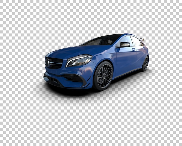 Escena de un coche moderno aislado en el fondo Ilustración de renderización 3D