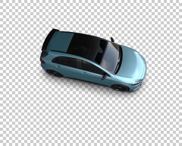 Escena de un coche moderno aislado en el fondo Ilustración de renderización 3D