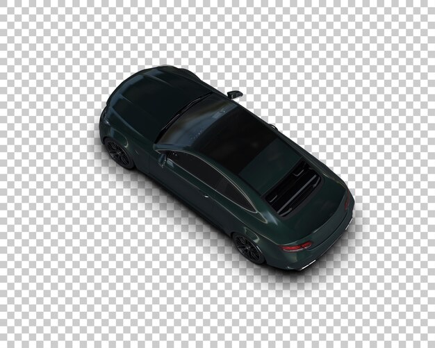 Escena de un coche moderno aislado en el fondo Ilustración de renderización 3D