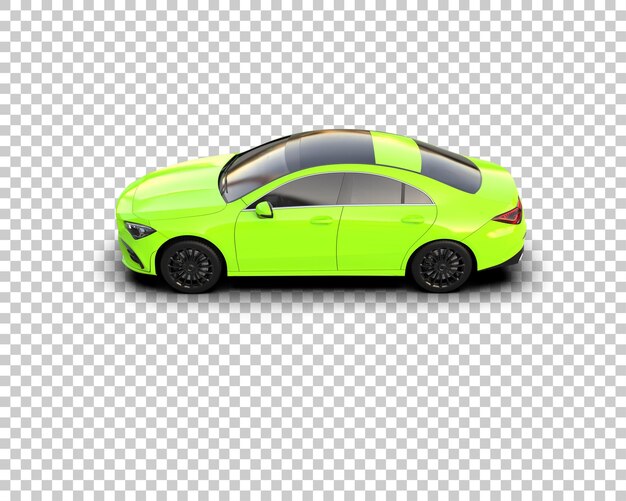 Escena de un coche moderno aislado en el fondo Ilustración de renderización 3D