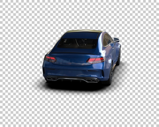 Escena de un coche moderno aislado en el fondo Ilustración de renderización 3D