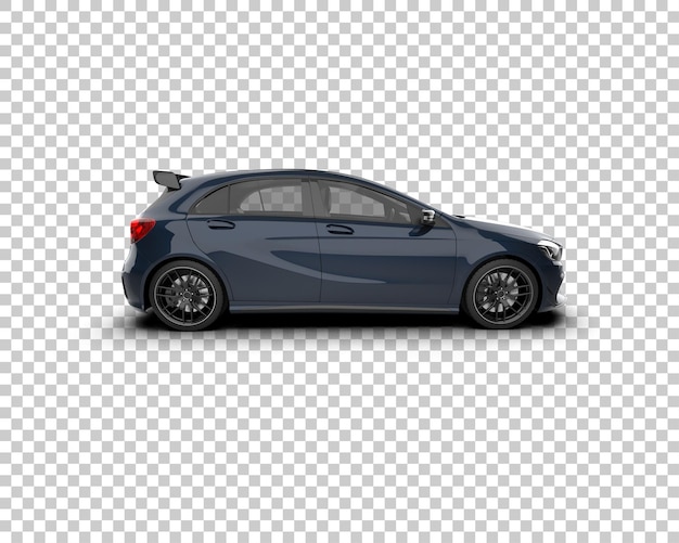 Escena de un coche moderno aislado en el fondo Ilustración de renderización 3D