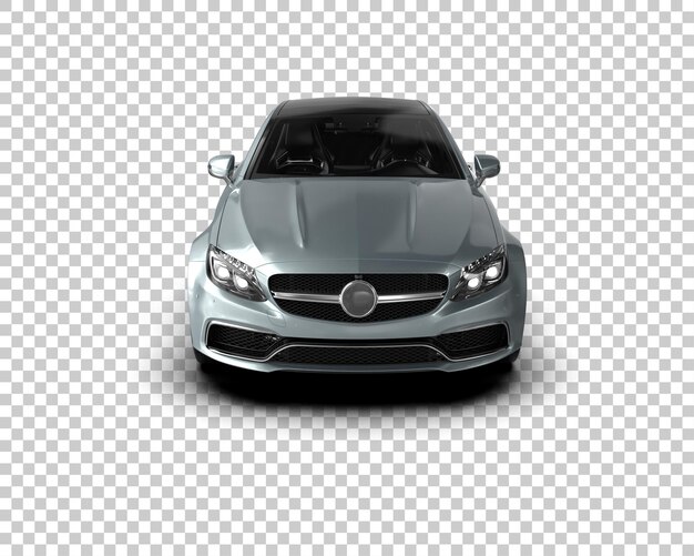 Escena de un coche moderno aislado en el fondo Ilustración de renderización 3D