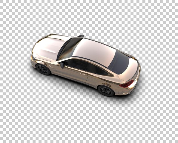 Escena de un coche moderno aislado en el fondo Ilustración de renderización 3D