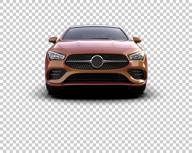 Escena de un coche moderno aislado en el fondo Ilustración de renderización 3D