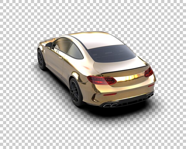 Escena de un coche moderno aislado en el fondo Ilustración de renderización 3D