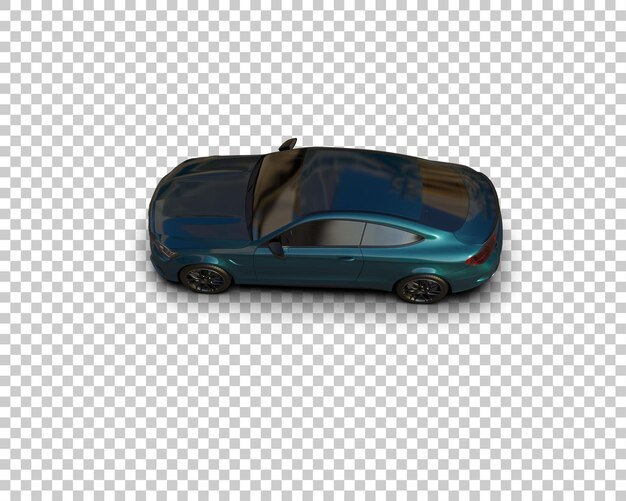 Escena de un coche moderno aislado en el fondo Ilustración de renderización 3D