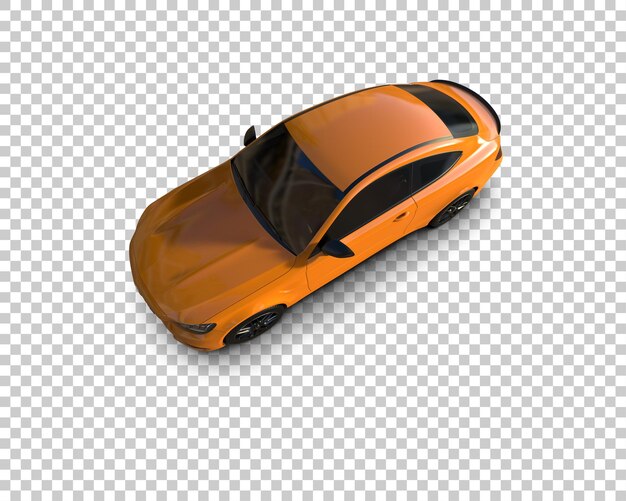 Escena de un coche moderno aislado en el fondo Ilustración de renderización 3D