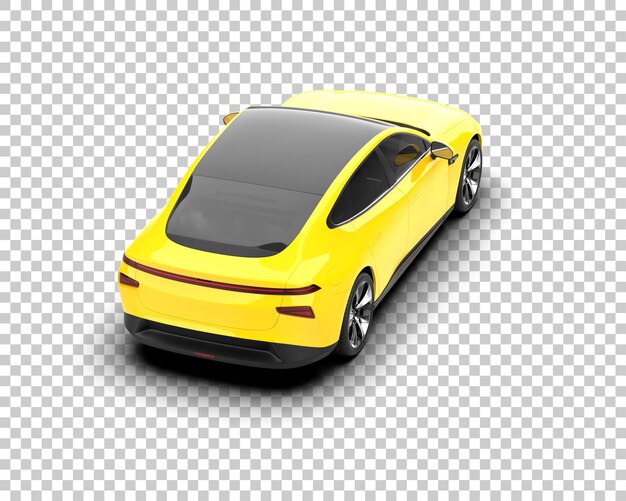 Escena de un coche moderno aislado en el fondo Ilustración de renderización 3D