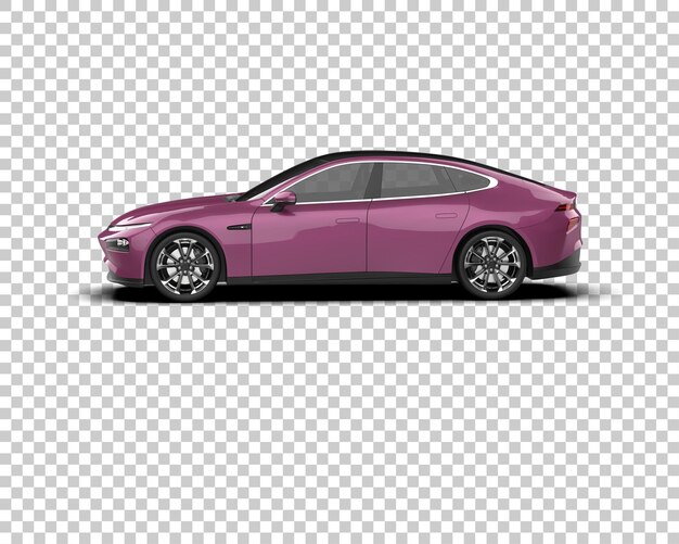 Escena de un coche moderno aislado en el fondo Ilustración de renderización 3D
