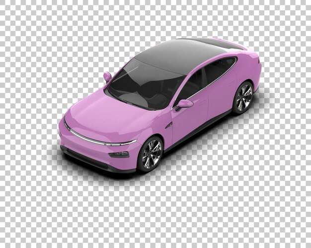 Escena de un coche moderno aislado en el fondo Ilustración de renderización 3D