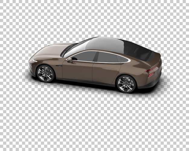 Escena de un coche moderno aislado en el fondo Ilustración de renderización 3D