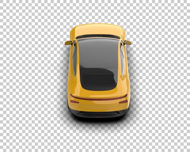 Escena de un coche moderno aislado en el fondo Ilustración de renderización 3D