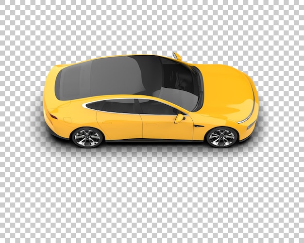 Escena de un coche moderno aislado en el fondo Ilustración de renderización 3D