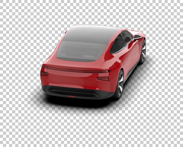 Escena de un coche moderno aislado en el fondo Ilustración de renderización 3D