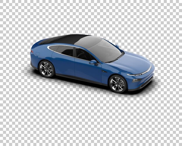 Escena de un coche moderno aislado en el fondo Ilustración de renderización 3D