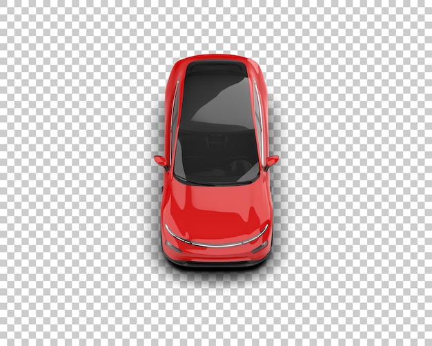 Escena de un coche moderno aislado en el fondo Ilustración de renderización 3D