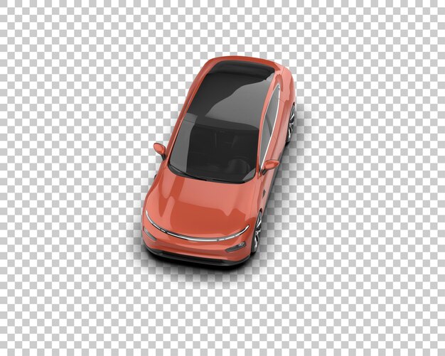 Escena de un coche moderno aislado en el fondo Ilustración de renderización 3D
