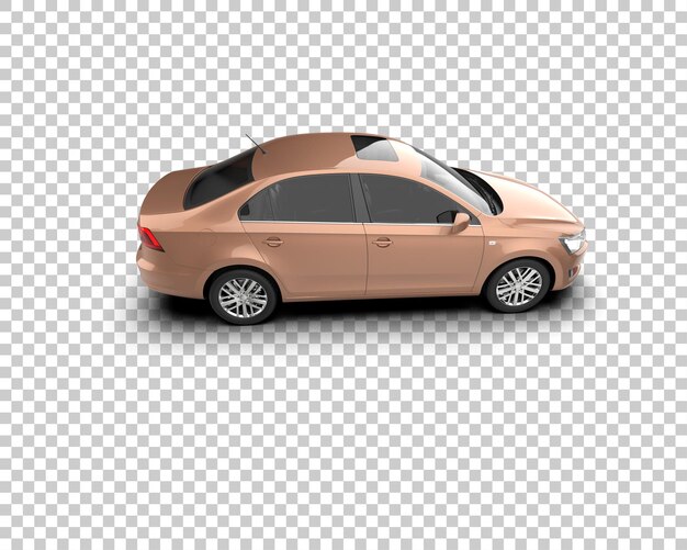 Escena de un coche moderno aislado en el fondo Ilustración de renderización 3D