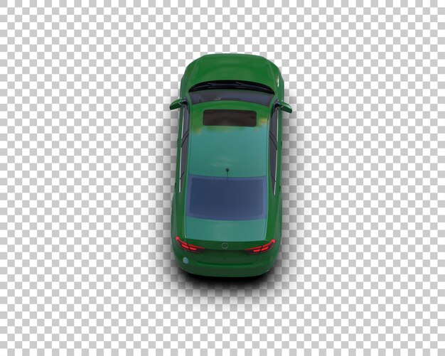 Escena de un coche moderno aislado en el fondo Ilustración de renderización 3D