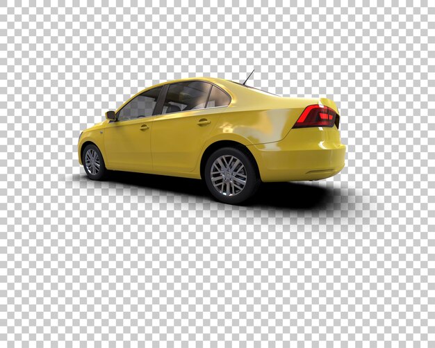 Escena de un coche moderno aislado en el fondo Ilustración de renderización 3D