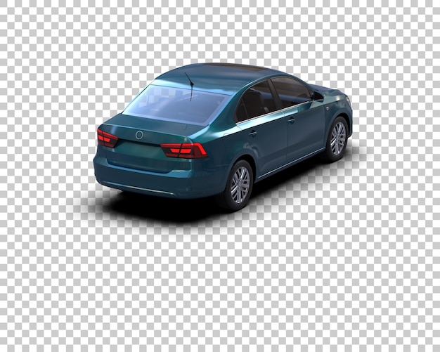 Escena de un coche moderno aislado en el fondo Ilustración de renderización 3D
