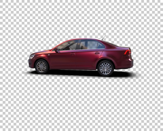 Escena de un coche moderno aislado en el fondo Ilustración de renderización 3D