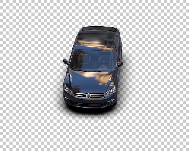 Escena de un coche moderno aislado en el fondo Ilustración de renderización 3D