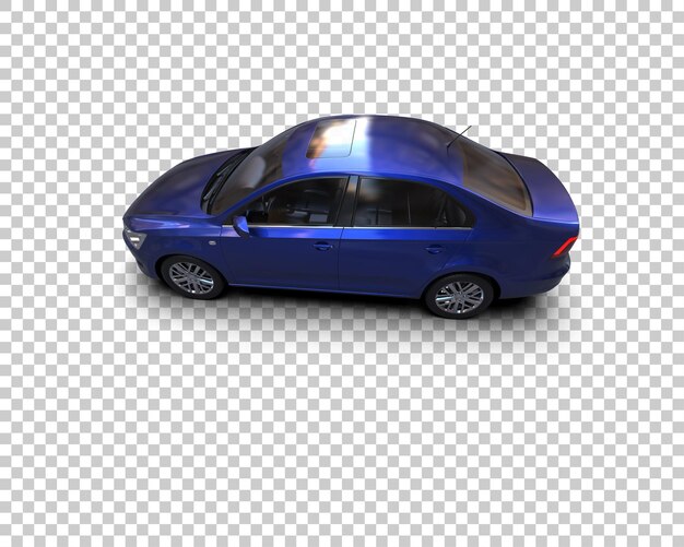 Escena de un coche moderno aislado en el fondo Ilustración de renderización 3D