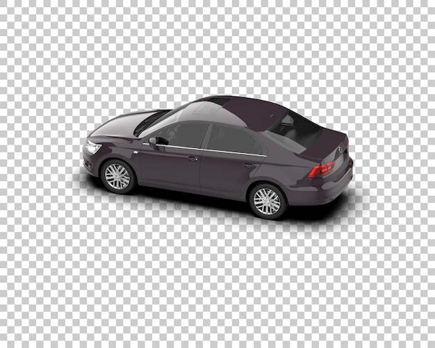 Escena de un coche moderno aislado en el fondo Ilustración de renderización 3D