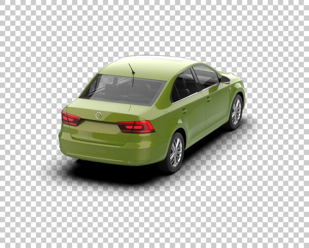 Escena de un coche moderno aislado en el fondo Ilustración de renderización 3D