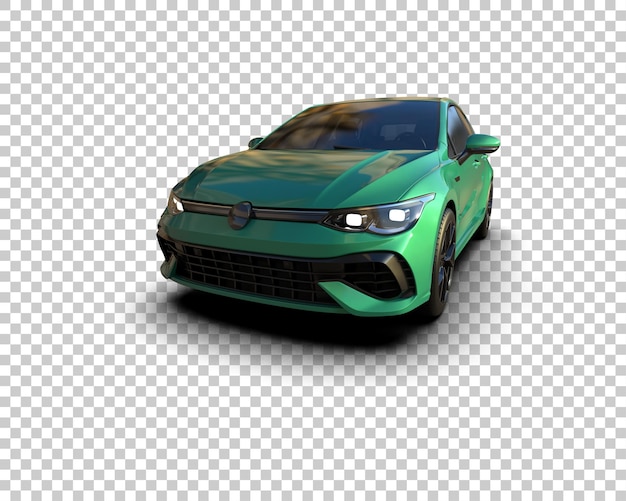 Escena de un coche moderno aislado en el fondo Ilustración de renderización 3D