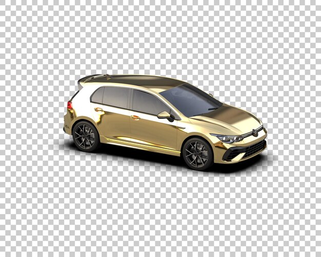 Escena de un coche moderno aislado en el fondo Ilustración de renderización 3D