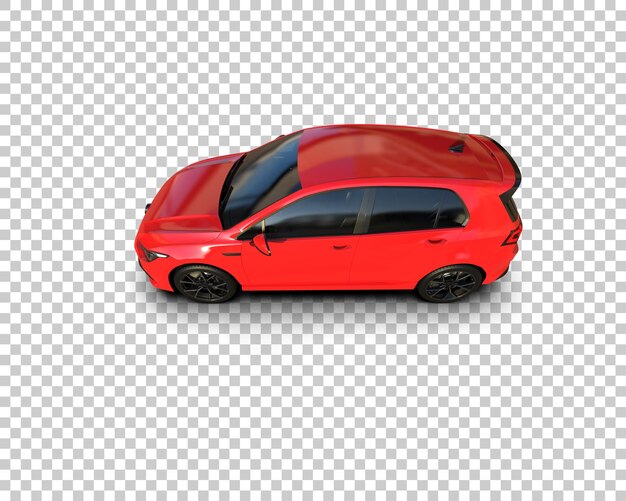Escena de un coche moderno aislado en el fondo Ilustración de renderización 3D