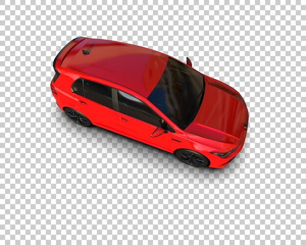 Escena de un coche moderno aislado en el fondo Ilustración de renderización 3D