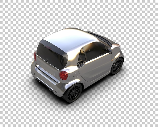 Escena de un coche moderno aislado en el fondo Ilustración de renderización 3D