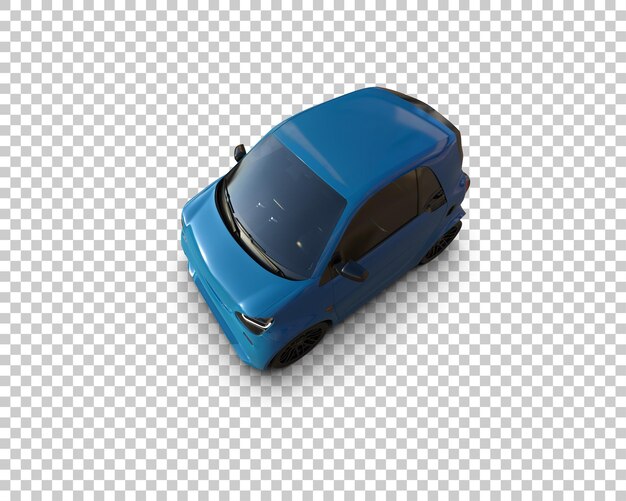 Escena de un coche moderno aislado en el fondo Ilustración de renderización 3D