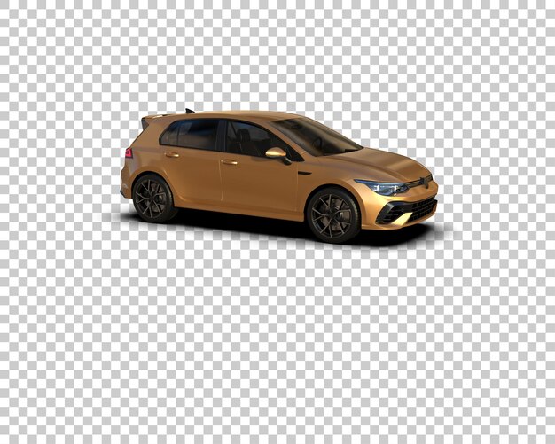 Escena de un coche moderno aislado en el fondo Ilustración de renderización 3D