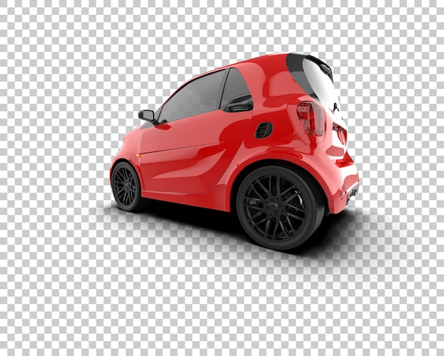 Escena de un coche moderno aislado en el fondo Ilustración de renderización 3D