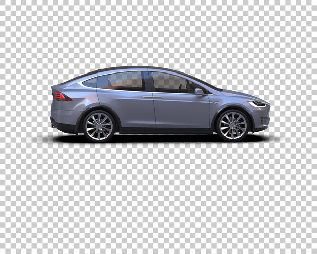 Escena de un coche moderno aislado en el fondo Ilustración de renderización 3D
