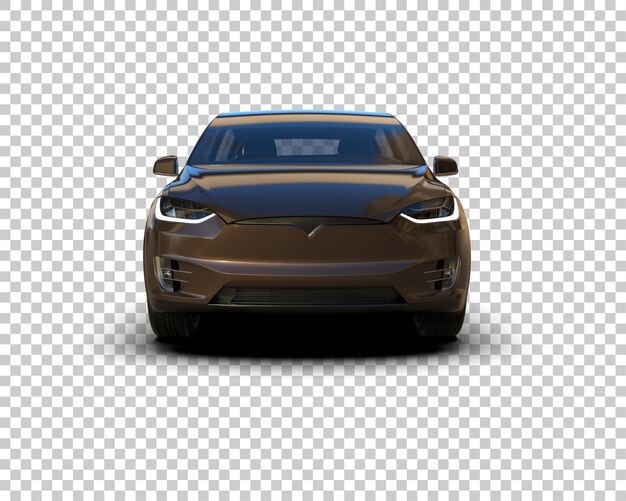 Escena de un coche moderno aislado en el fondo Ilustración de renderización 3D