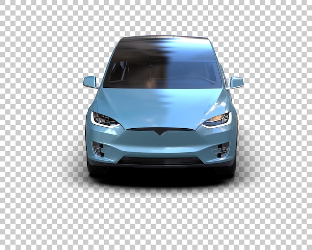Escena de un coche moderno aislado en el fondo Ilustración de renderización 3D