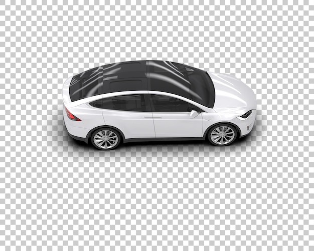 Escena de un coche moderno aislado en el fondo Ilustración de renderización 3D